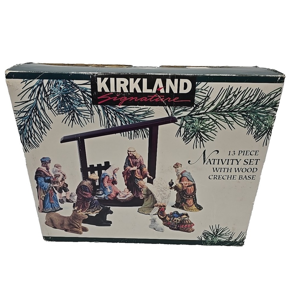 Kirkland Nativity 13-piece Set Hand Painted Porcelain Christmas Figurines Only